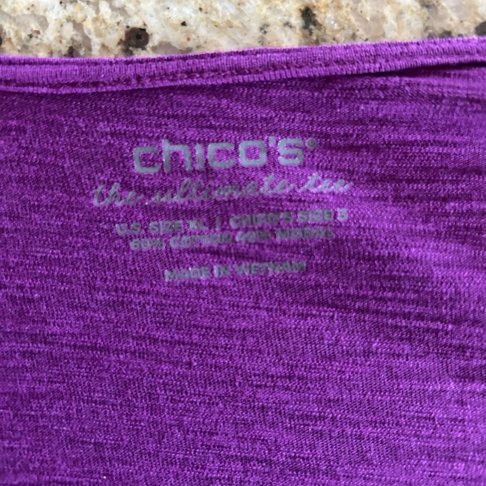 Chico's Ultimate Tee Lightweight Set -Open-Front Coverup & 3/4” Sleeve Top EUC - Picture 2 of 7